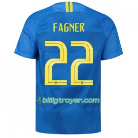 Billige Fotballdrakter Brasil Fagner 22 VM 2018 Bortedraktsett